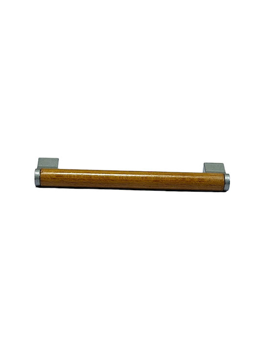 Wooden Italian Furniture Handle Eureka 11677-096-10c Size 9.6cm Zamak Wood