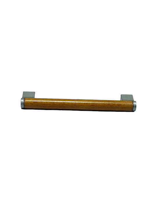 Wooden Italian Furniture Handle Eureka 11677-096-10c Size 9.6cm Zamak Wood