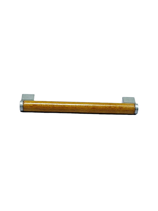 Wooden Italian Furniture Handle Eureka 11678-128-10c Size 12.8cm Zamak Wood