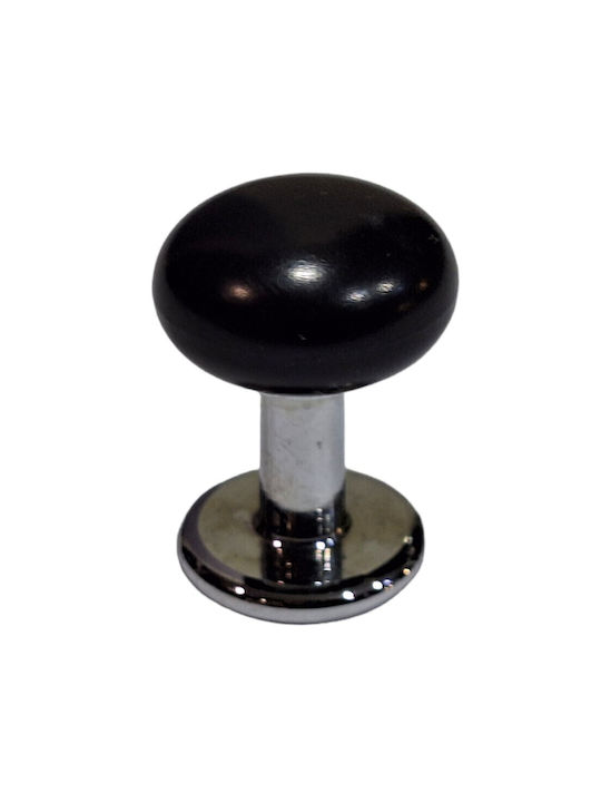 Italian Furniture Knob Eureka 11701-000-acc1 Black Chrome Glossy Ø16