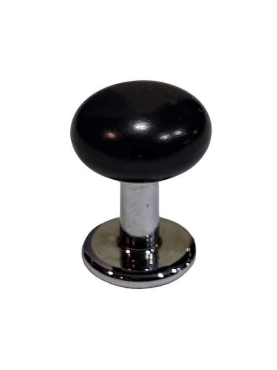 Italian Furniture Knob Eureka 11701-000-acc1 Black Chrome Glossy Ø16