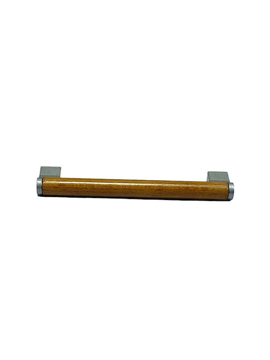 Wooden Italian Furniture Handle Eureka 11678-128-10c Size 12.8cm Zamak Wood