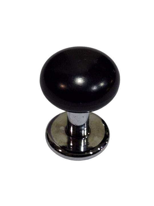 Italian Furniture Knob Eureka 11701-000-acc1 Black Chrome Glossy Ø16