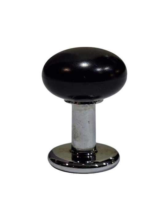 Italian Furniture Knob Eureka 11701-000-acc1 Black Chrome Glossy Ø16