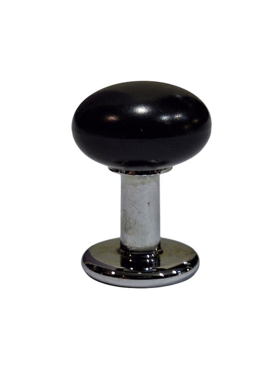 Italian Furniture Knob Eureka 11701-000-acc1 Black Chrome Glossy Ø16