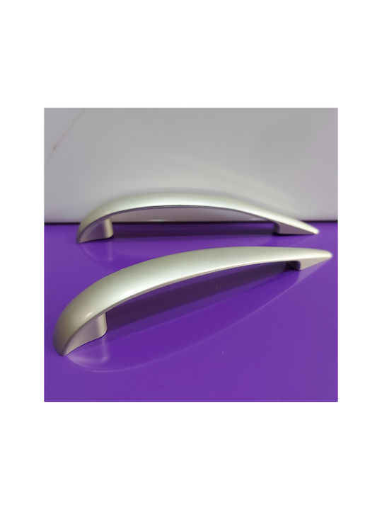Italian Furniture Handle Eureka 11729-128-por Plastic Nickel Matt Size 12.8cm