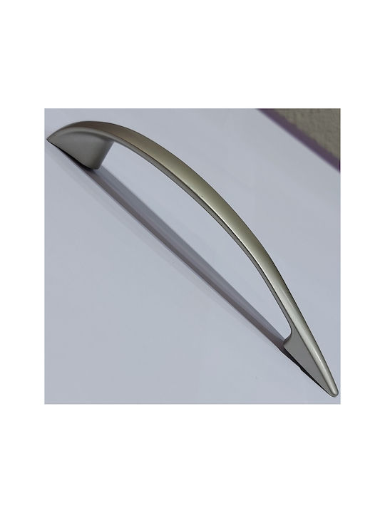Italian Furniture Handle Eureka 11729-128-por Plastic Nickel Matt Size 12.8cm