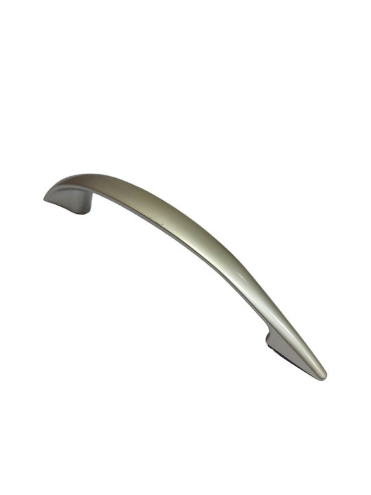 Italian Furniture Handle Eureka 11729-128-por Plastic Nickel Matt Size 12.8cm