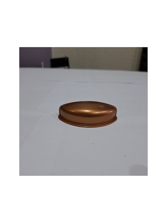 Italian Furniture Flush Handle Eureka 11725-064-brz1 Copper Dimension 6.4cm