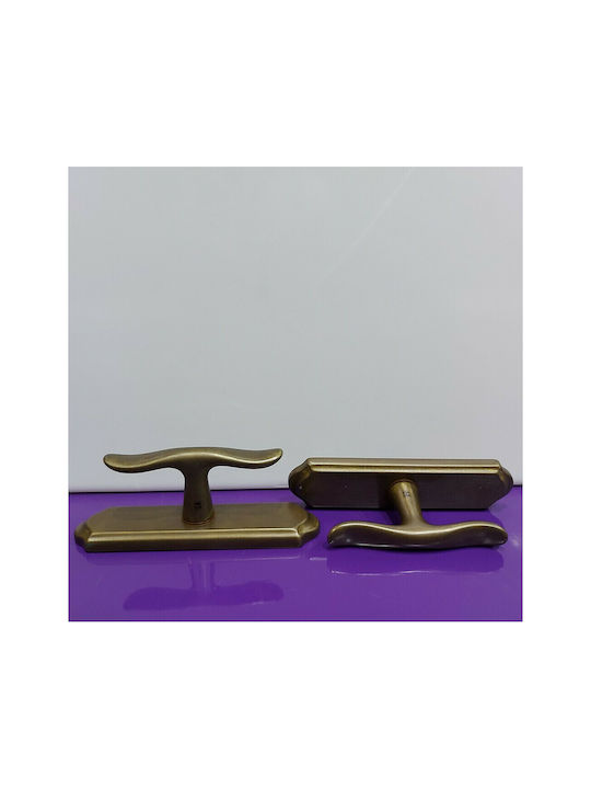 Italienischer Bronze Fenstergriff Mandelli 4761-brz1 Bronze Maße 157×39×60 Mm