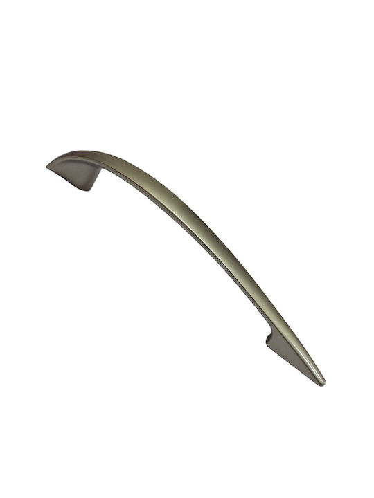Italian Furniture Handle Eureka 11729-128-por Plastic Nickel Matt Size 12.8cm