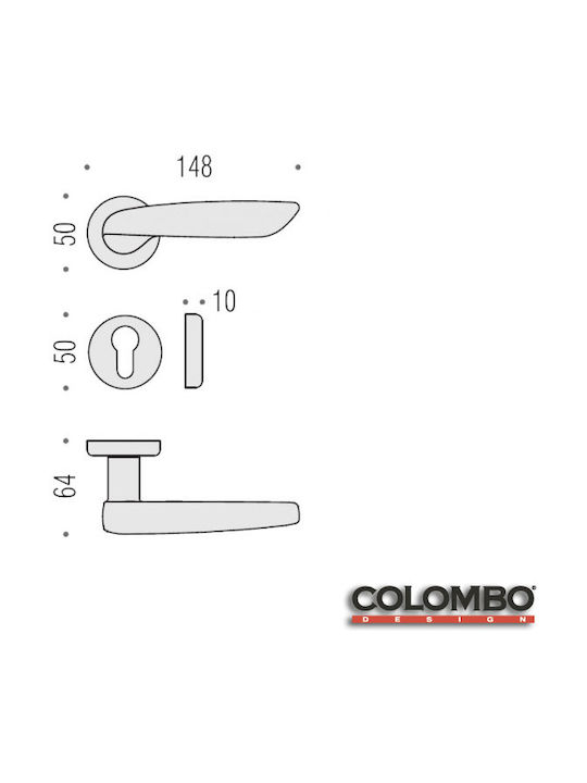 Colombo Daytona Oro Plus Door Lever