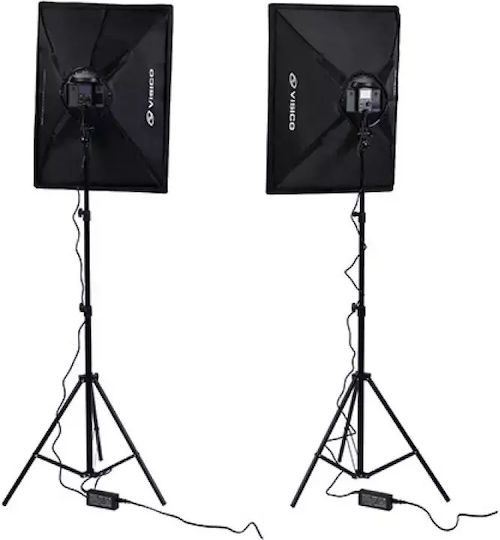 Visico LED192A Kit Φωτισμού 3200 - 5500K 48W με Φωτεινότητα LUX 1510 Lux