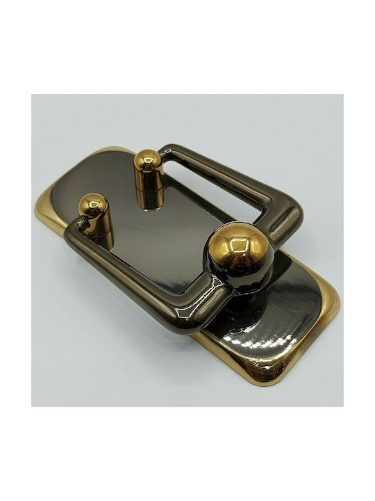 Mandelli 4937-aim1 Italienisches Messing Türklopfer Zweifarbig Maße 165×95×50 Mm