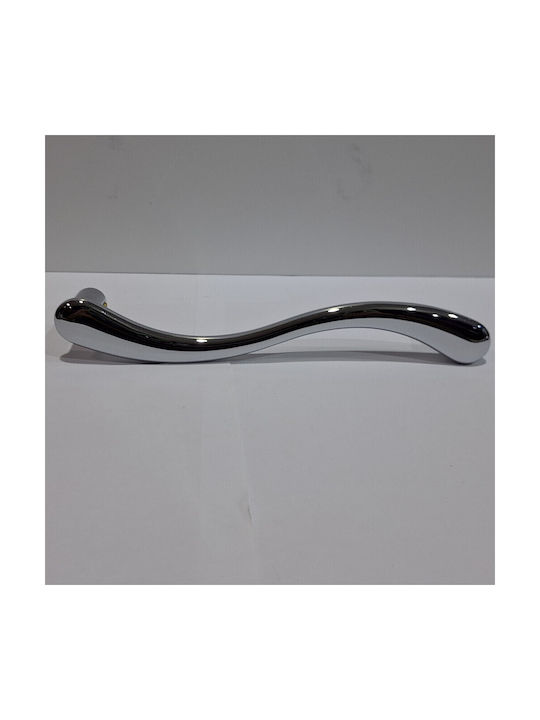 Italian Brass Front Door Handle Cal 4899-000-ino Polished Chrome Dimension 24.0cm