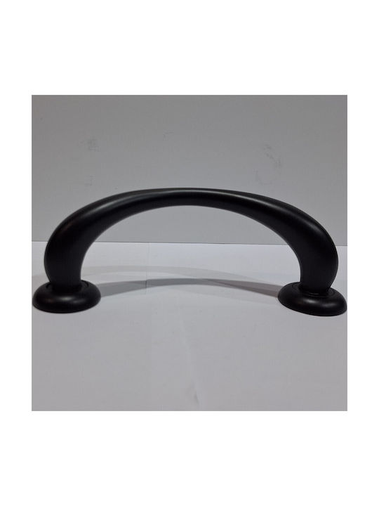 Italian Brass Front Door Handle Mariani 4247-180-mab1 Black Matte Size 18.0cm