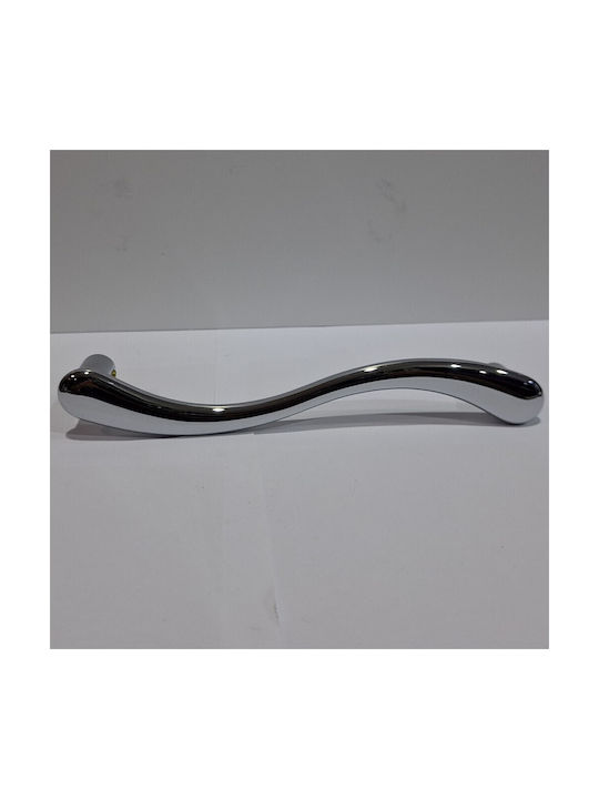 Italian Brass Front Door Handle Cal 4899-000-ino Polished Chrome Dimension 24.0cm