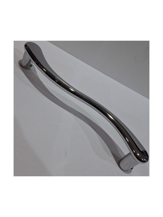 Italian Brass Front Door Handle Cal 4899-000-ino Polished Chrome Dimension 24.0cm