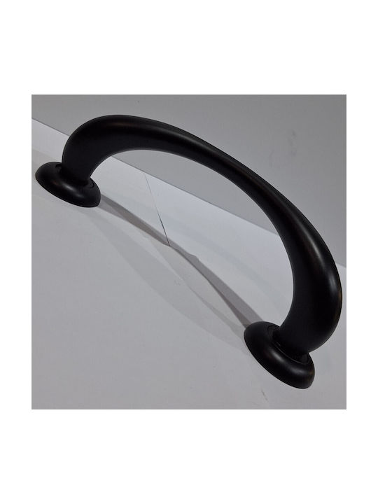 Italian Brass Front Door Handle Mariani 4247-180-mab1 Black Matte Size 18.0cm