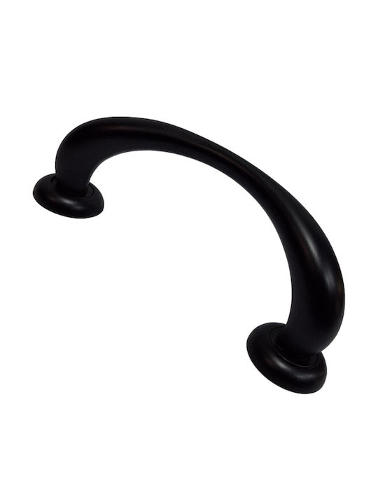 Italian Brass Front Door Handle Mariani 4247-180-mab1 Black Matte Size 18.0cm