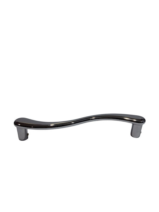 Italian Brass Front Door Handle Cal 4899-000-ino Polished Chrome Dimension 24.0cm