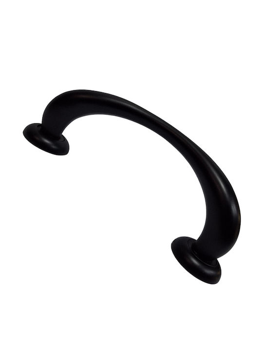 Italian Brass Front Door Handle Mariani 4247-180-mab1 Black Matte Size 18.0cm