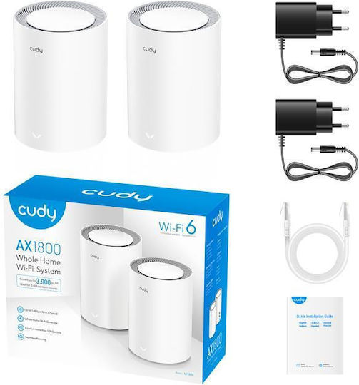 Cudy M1800 v2 WiFi Mesh Network Access Point Wi‑Fi 6 Dual Band (2.4 & 5GHz)