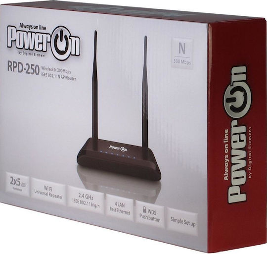 Power On RPD-250 Punct de acces Wi-Fi 4 Bandă unică (2.4GHz)
