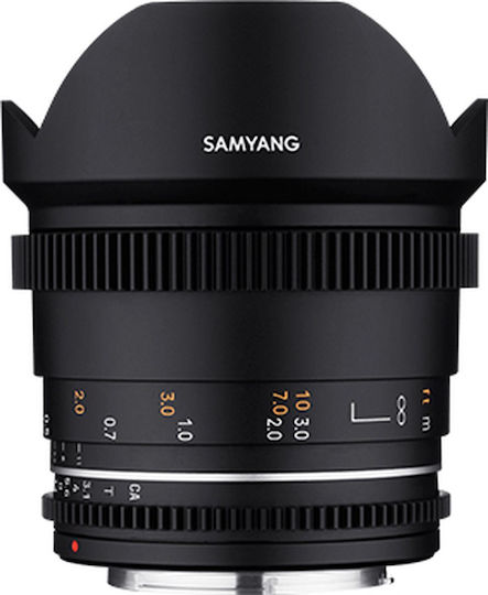 Samyang Full Frame Camera Lens MF 14mm T3,1 VDSLR MK2 Wide Angle for Fujifilm X Mount Black