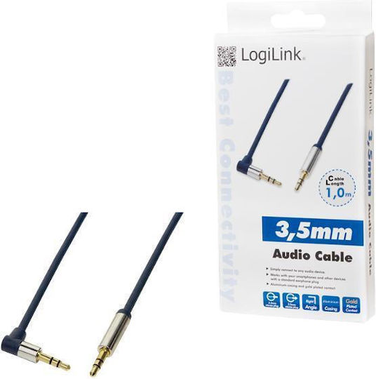 LogiLink LogiLink 3.5mm Jack Cable 1m Black with Gold Plated Terminals