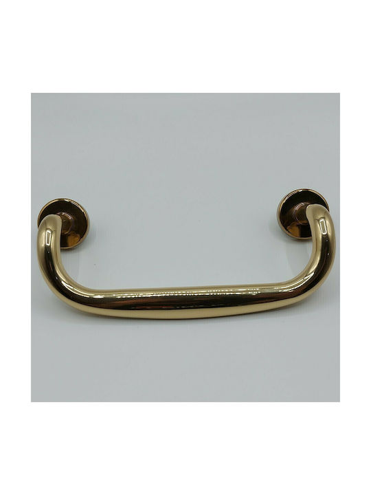 Italienischer Vordertür-Handgriff Valli&valli 4917-oro1 Gold Hochglanz Größe 21,5cm