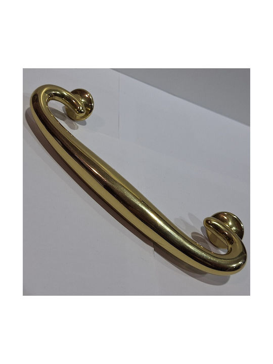 Italienischer Messing-Türgriff Valli&valli 4915-oro1 Gold Hochglanz Größe 17,0cm
