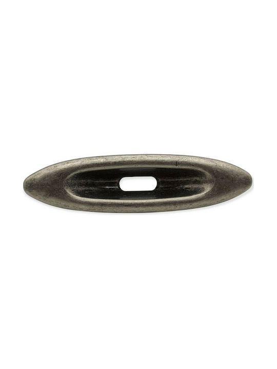 Italian Brass Flush Handle for Sliding Door Rds 9323-arg1 Aged Silver Dimensions 130 × 34 × 16 Mm