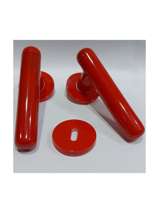 Италианска Пластмасова Ръкохватка За Врата Eureka 11704-000-pla1 Червена
