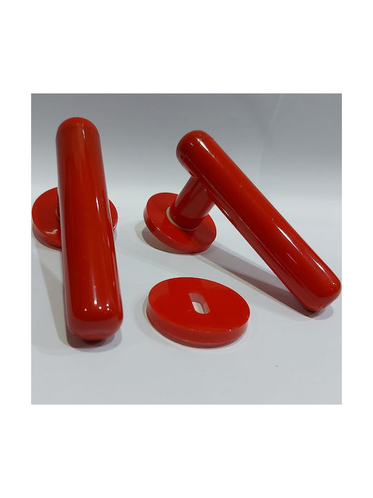 Италианска Пластмасова Ръкохватка За Врата Eureka 11704-000-pla1 Червена