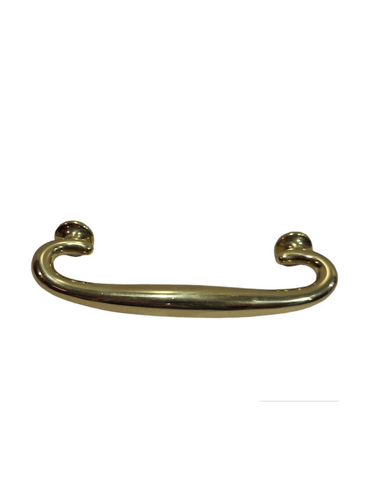 Italienischer Messing-Türgriff Valli&valli 4915-oro1 Gold Hochglanz Größe 17,0cm