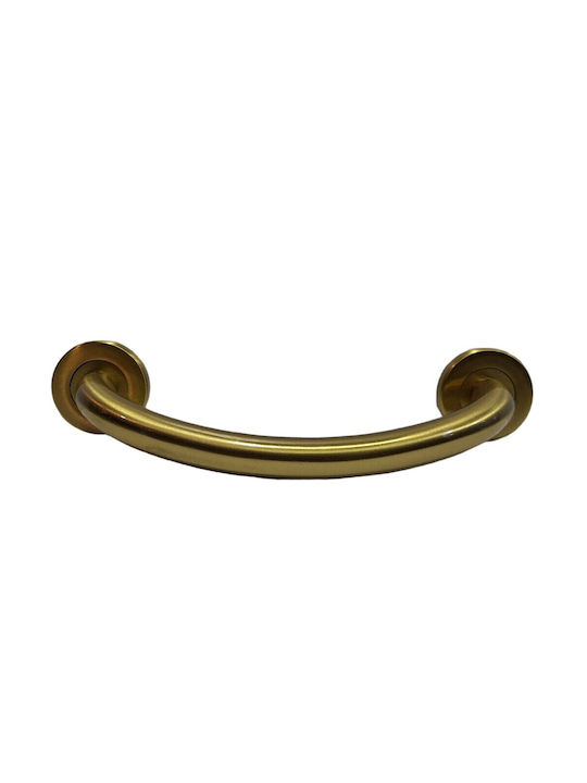 Italienische Messing-Türgriff Valli&valli 4913-20a1 Gold Matt Satinierte Größe 21,0cm