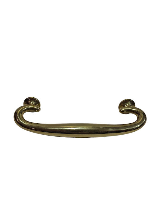 Italienischer Messing-Türgriff Valli&valli 4915-oro1 Gold Hochglanz Größe 17,0cm