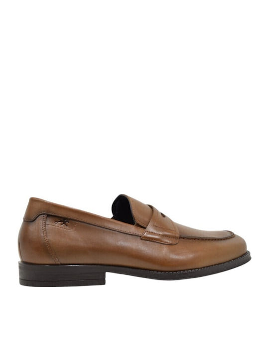 Leder Herren Mokassins in Tabac Braun Farbe