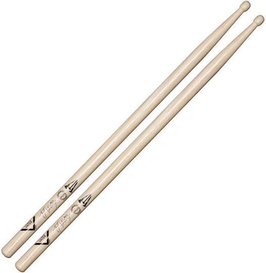 Vater Hickory Μπαγκέτες Ντραμς Signature 908 Jay Weinberg με Σχήμα Μύτης Barrel σε Καφέ Χρώμα