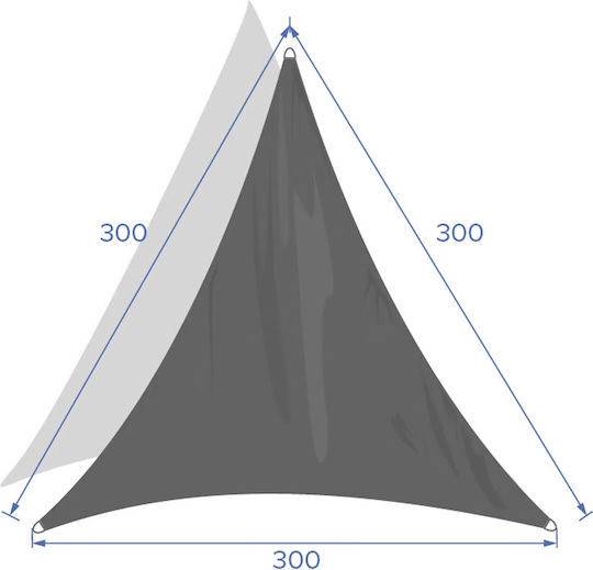 Hesperide Τρίγωνο Πανί Σκίασης Λευκό 3m 180gr/m²