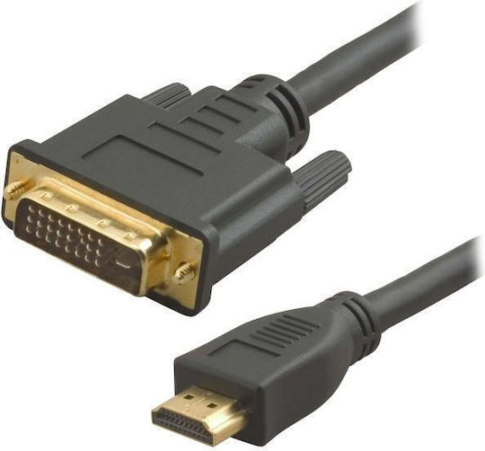 Digitus Кабел DVI-D мъжки - HDMI мъжки 3м Черен (AK-330300-030-S)