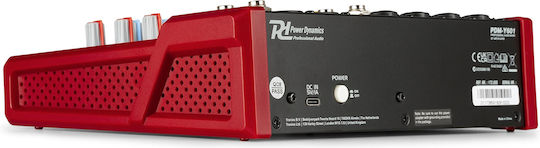 Power Dynamics PDM-Y601 Αναλογική Κονσόλα 6.0 Καναλιών με Phantom Power & 4 Εισόδους XLR & Bluetooth