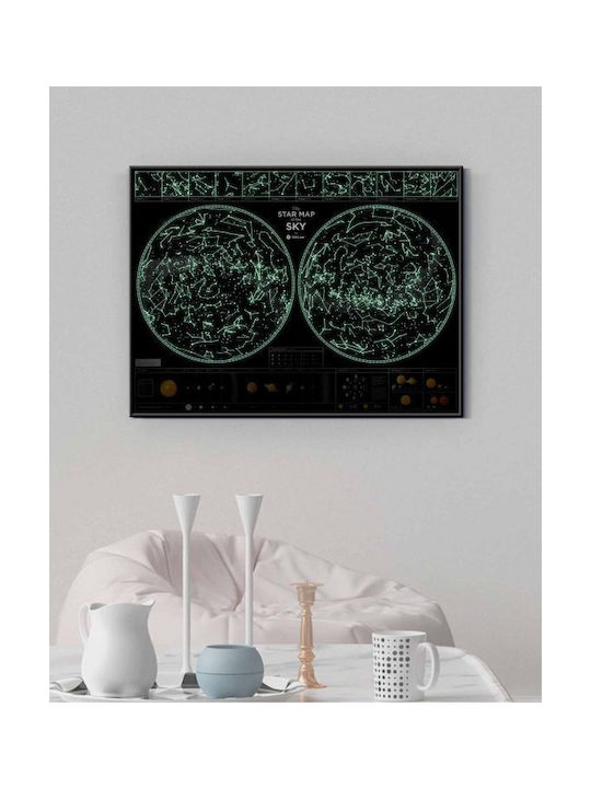 Poster Harta Cerului 'Star Map Sky' Dimensiuni 80x60 cm Mygreekgames