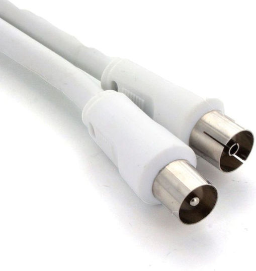 FAEG Καλώδιο Κεραίας Coax male - Coax female Λευκό 2m (FG22153)