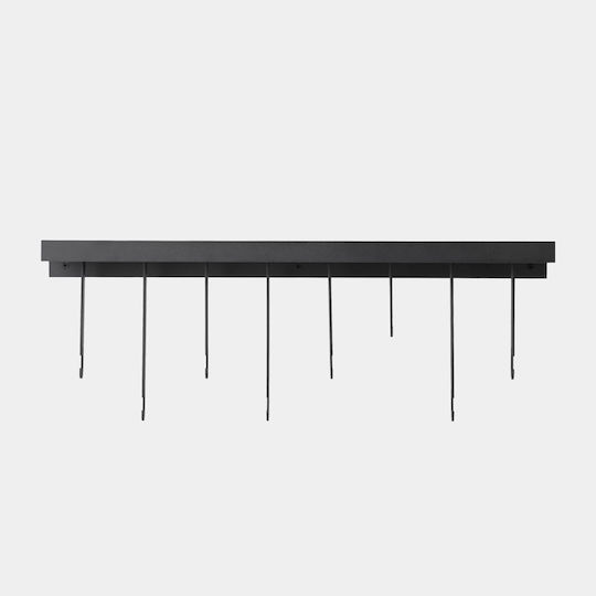 Wall Hanger Shelf Atelier Black Metal L 60 cm W 6 cm H 23.5 cm Design House Stockholm