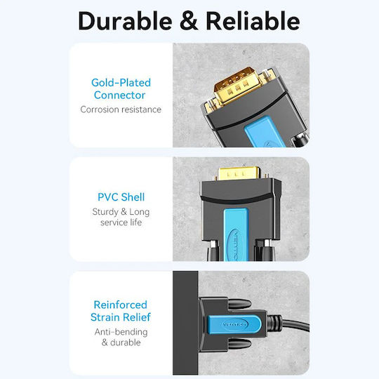 Vention Cable USB-A to RS232 9-pin male 1m (VAS-C02-B100) 1pcs