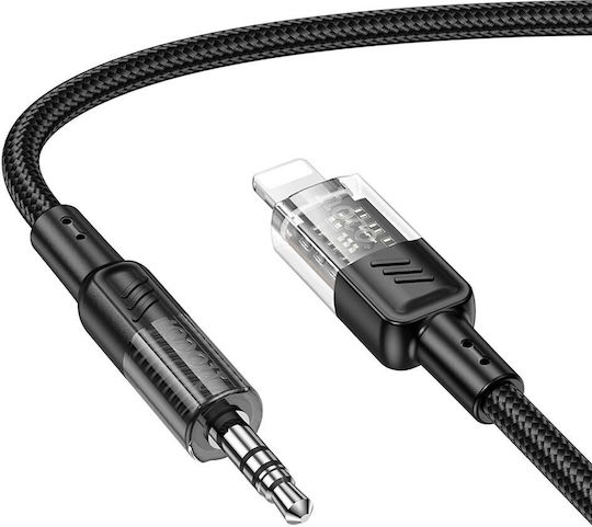 Hoco UPA27 Braided 3.5mm to Lightning Cable Μαύρο 1.2m