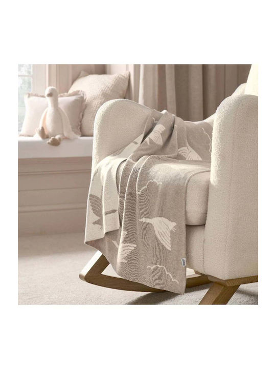 Mamas & Papas Blanket Nursery Swaddling Blankets Knitted Brown 70x90cm