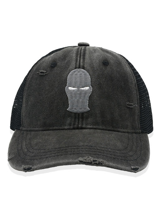 Ghetto Schwarz 3D-Maske Gewaschene Kappen 6-Panel Ghetto Schwarz 3D-Maske Gewaschene Kappen 6-Panel